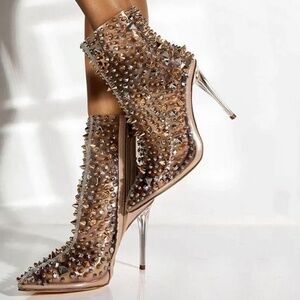 Azalea Wang "Can't Hurt Me Even If You Wanted To" Jeweled Stiletto Bootie